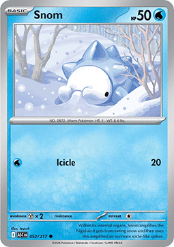 Snom Pokemon card from Ascended Heroes
