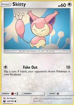 Skitty Pokemon card from Celestial Storm
