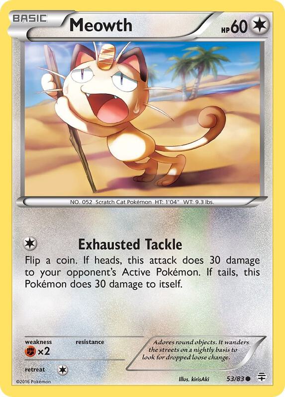 Meowth Pokemon card from Generations