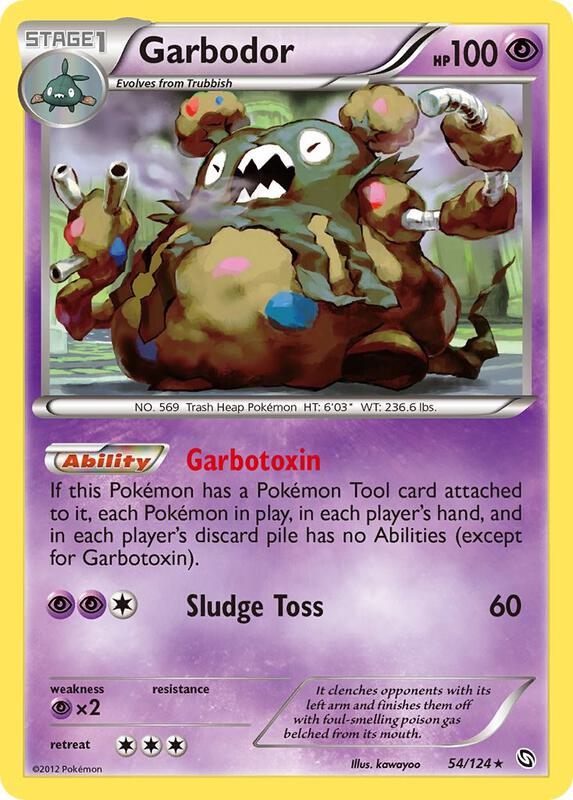 Garbodor Pokemon card from Dragons Exalted