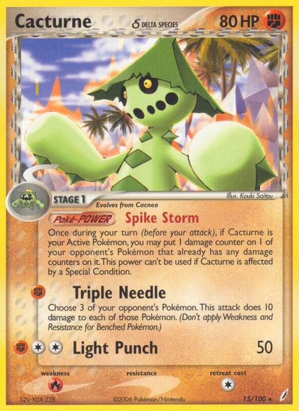 Cacturne (Delta Species) Pokemon card from Crystal Guardians