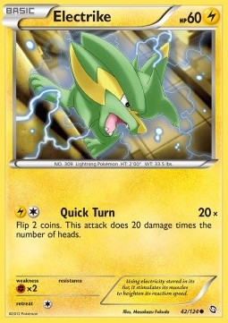 Electrike Pokemon card from Dragons Exalted