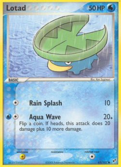 Lotad Pokemon card from EX Deoxys