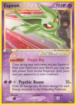 Espeon Gold Star Pokemon card from POP Series 5