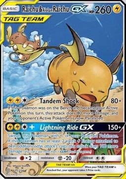 Raichu & Alolan Raichu GX (Holo)