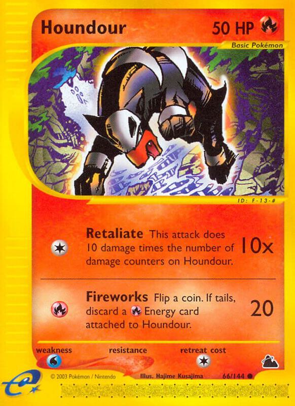 Houndour Pokemon card from Skyridge