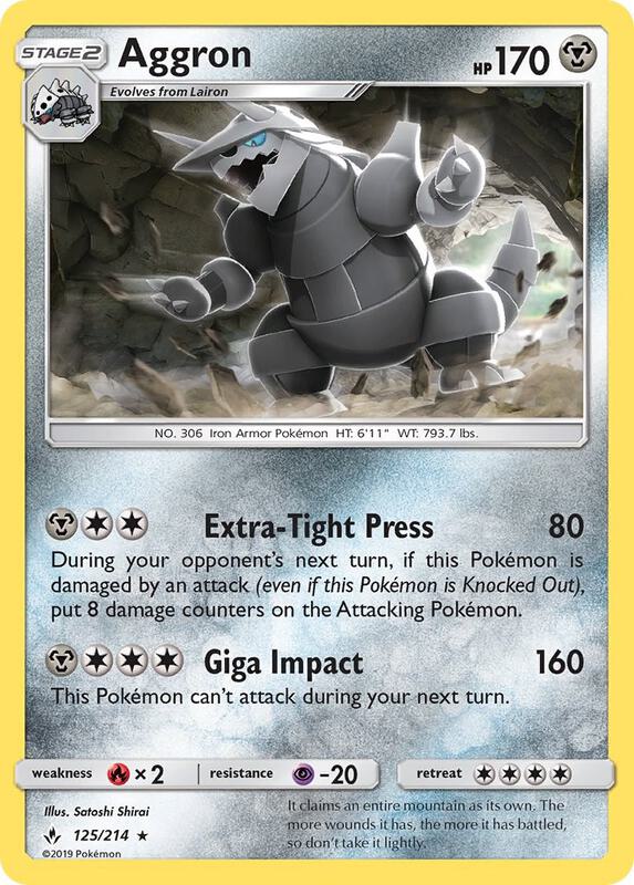 Aggron Pokemon card from SM - Unbroken Bonds