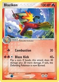 Blaziken Pokemon card from Holon Phantoms