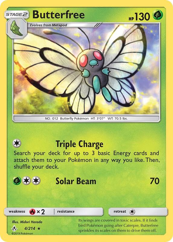 Butterfree Pokemon card from SM - Unbroken Bonds