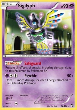 Sigilyph Pokemon card from Dragons Exalted