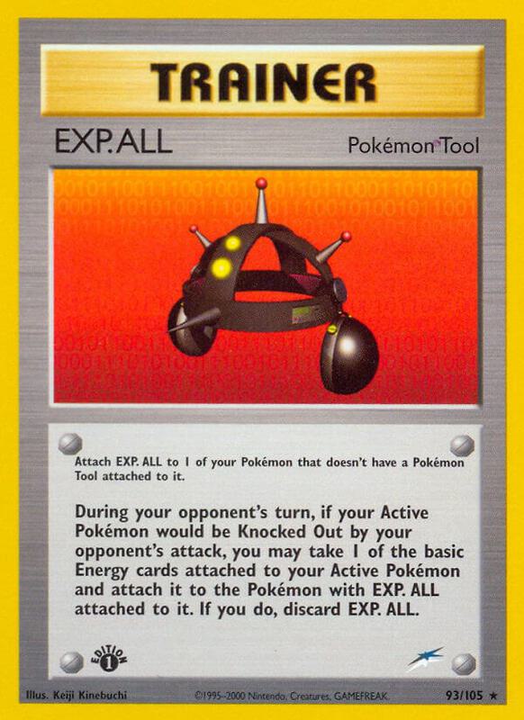 EXP.ALL Pokemon card from Neo Destiny