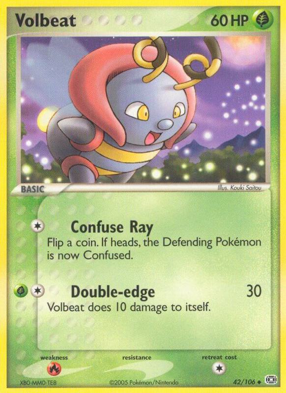 Volbeat Pokemon card from Emerald