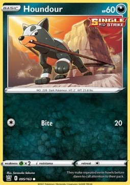 Houndour Pokemon card from Battle Styles