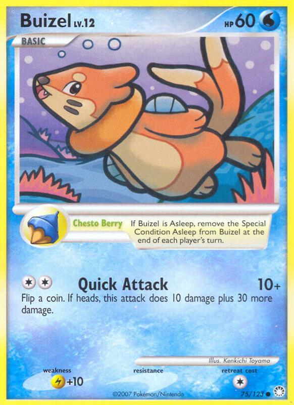 Buizel Pokemon card from Mysterious Treasures