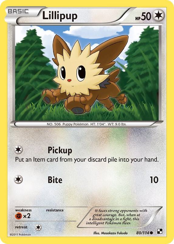 Lillipup (80) Pokemon card from Black and White