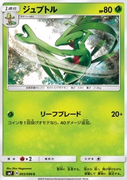 Grovyle Pokemon card from Sky Splitting Charisma