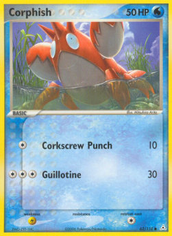 Corphish Pokemon card from EX Holon Phantoms