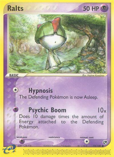 Ralts Pokemon card from Sandstorm