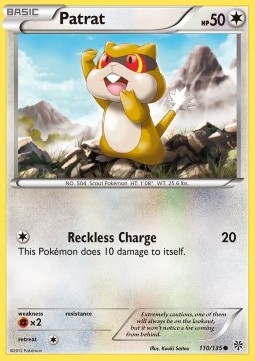 Patrat Pokemon card from Plasma Storm