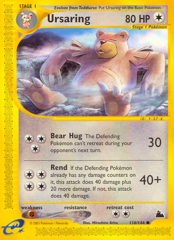 Ursaring Pokemon card from Skyridge
