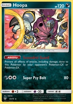 Hoopa Pokemon card from Shining Legends