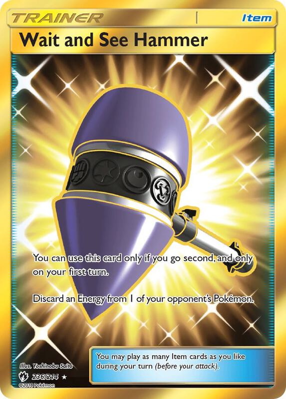 Wait and See Hammer (Secret) Pokemon card from SM - Lost Thunder