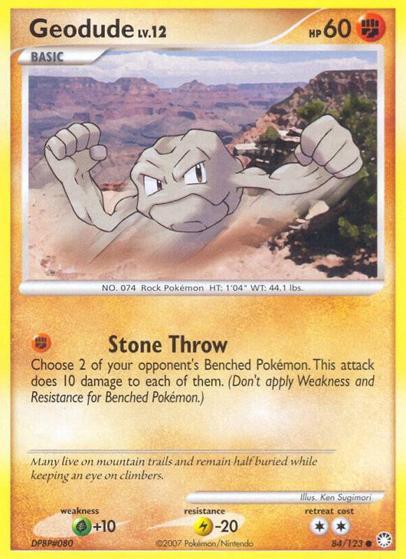 Geodude Pokemon card from Mysterious Treasures