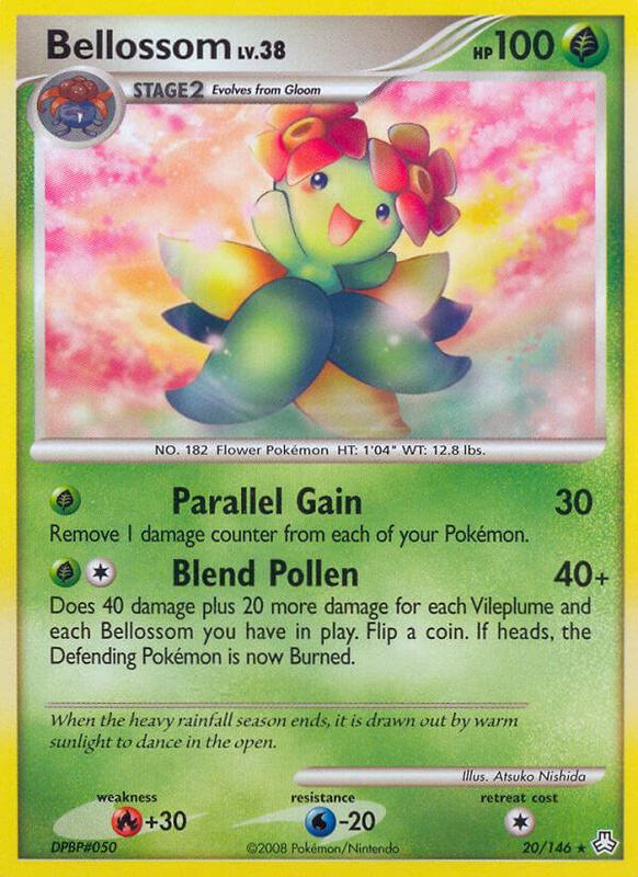 Bellossom Pokemon card from Legends Awakened