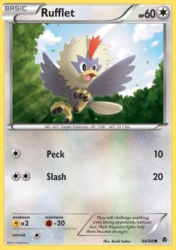 Rufflet Pokemon card from Emerging Powers