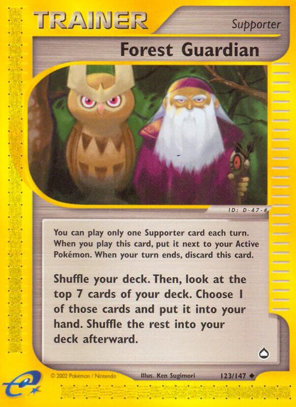 Forest Guardian Pokemon card from Aquapolis