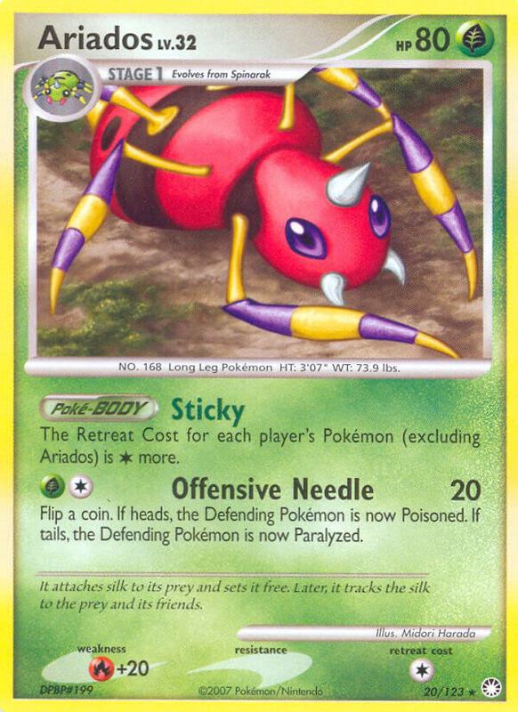Ariados Pokemon card from Mysterious Treasures