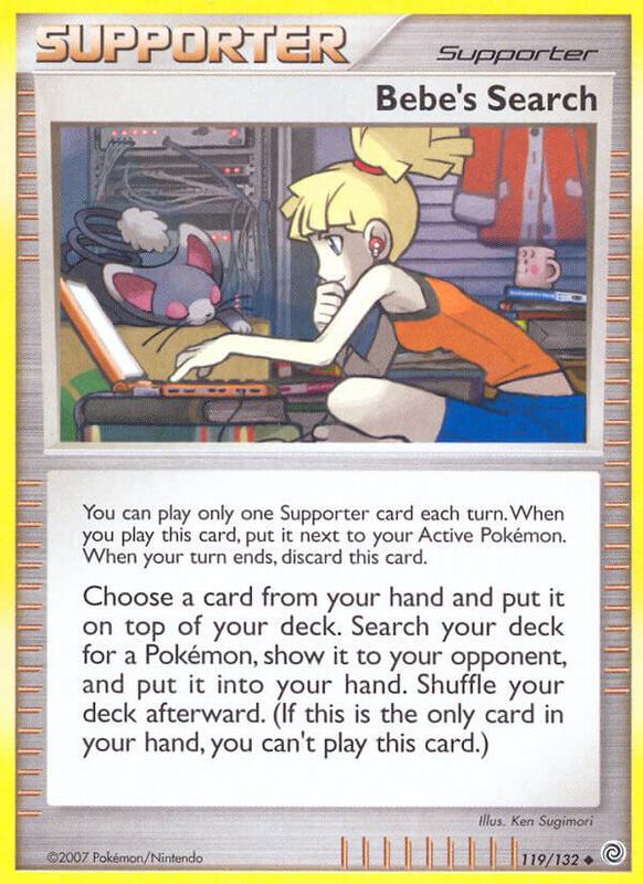 Bebe's Search Pokemon card from Secret Wonders