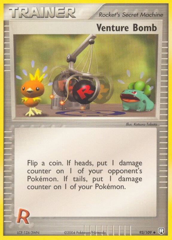 Venture Bomb Pokemon card from Team Rocket Returns