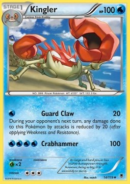 Kingler Pokemon card from Phantom Forces