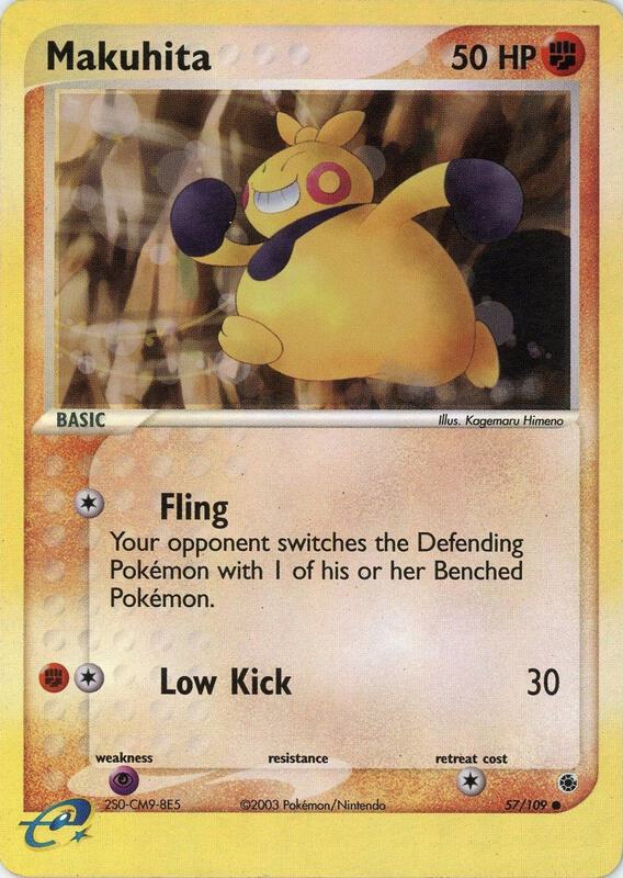 Makuhita Pokemon card from Ruby and Sapphire