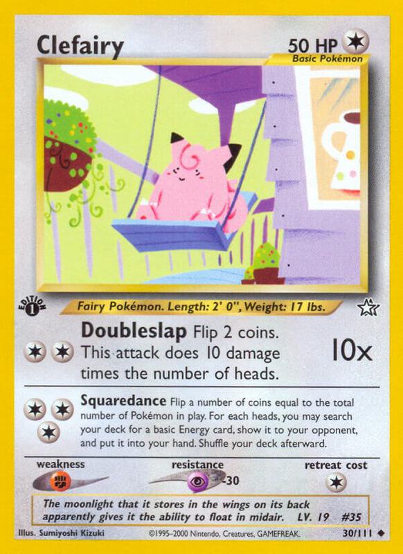 Clefairy Pokemon card from Neo Genesis