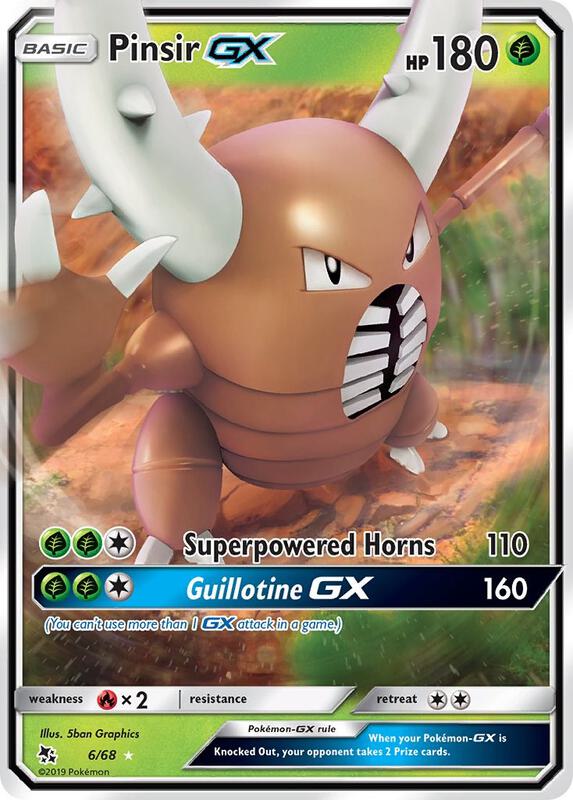 Pinsir GX Pokemon card from Hidden Fates
