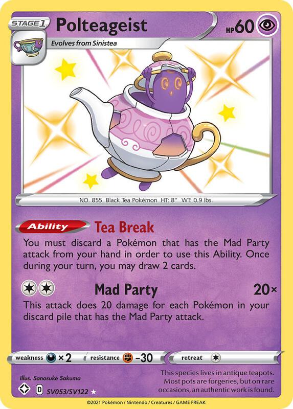 Polteageist Pokemon card from Shining Fates: Shiny Vault