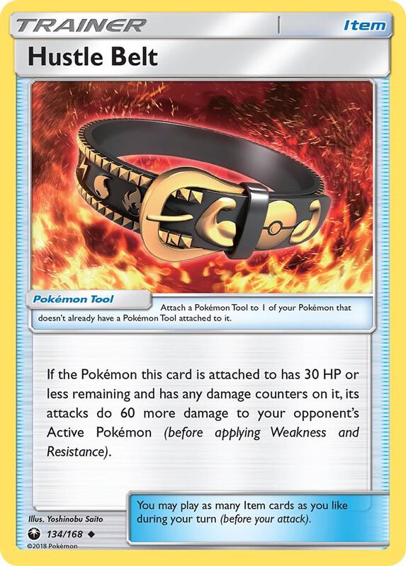 Hustle Belt Pokemon card from SM - Celestial Storm