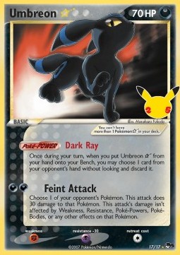 Umbreon Gold Star (CEL POP5 17) Celebrations