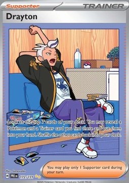 Drayton Pokemon card from Prismatic Evolutions