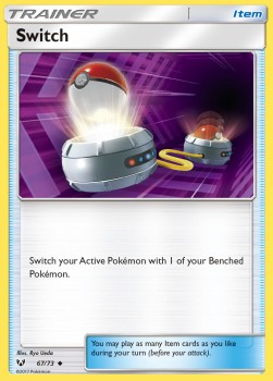 Switch Pokemon card from Shining Legends