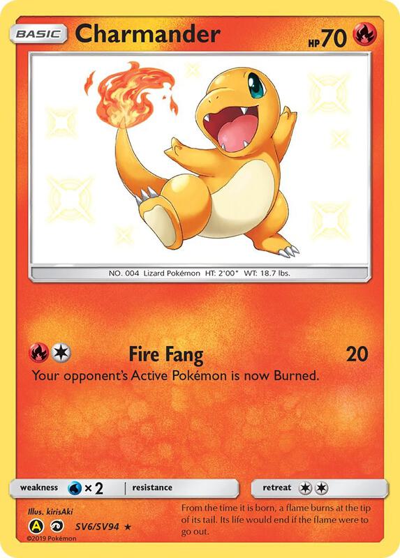Charmander Pokemon card from Hidden Fates: Shiny Vault