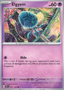 Elgyem Pokemon card from Temporal Forces