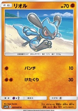 Riolu Pokemon card from To Have Seen the Battle Rainbow
