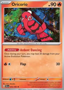 Oricorio Pokemon card from Paldea Evolved