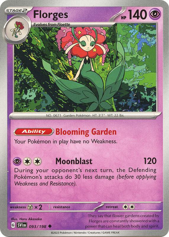 Florges Pokemon card from SV01: Scarlet & Violet Base Set