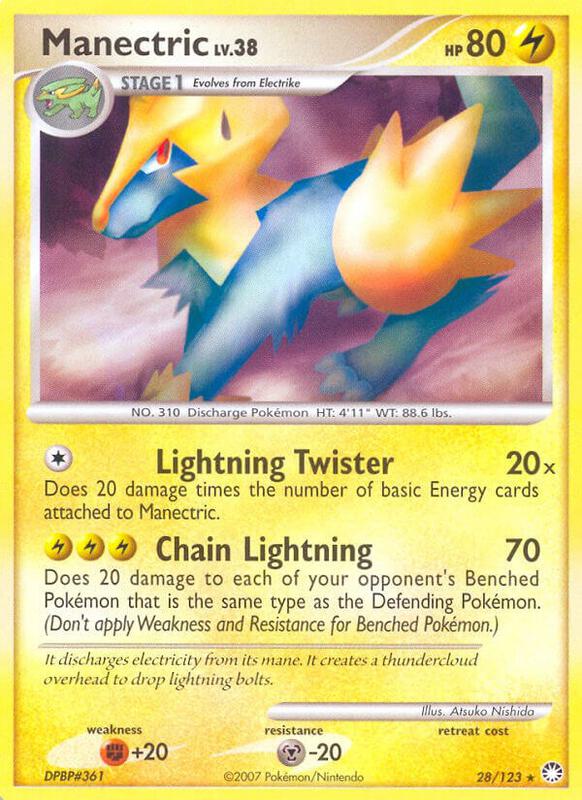 Manectric Pokemon card from Mysterious Treasures