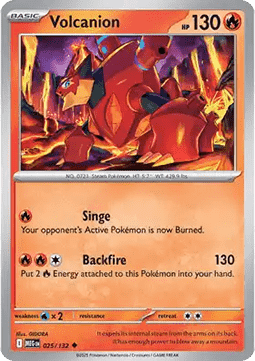 Volcanion Pokemon card from Mega Evolution