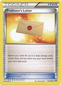 Professor's Letter Pokemon card from XY - BREAKthrough